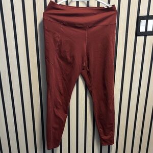 Uniqlo Brick Red Leggings